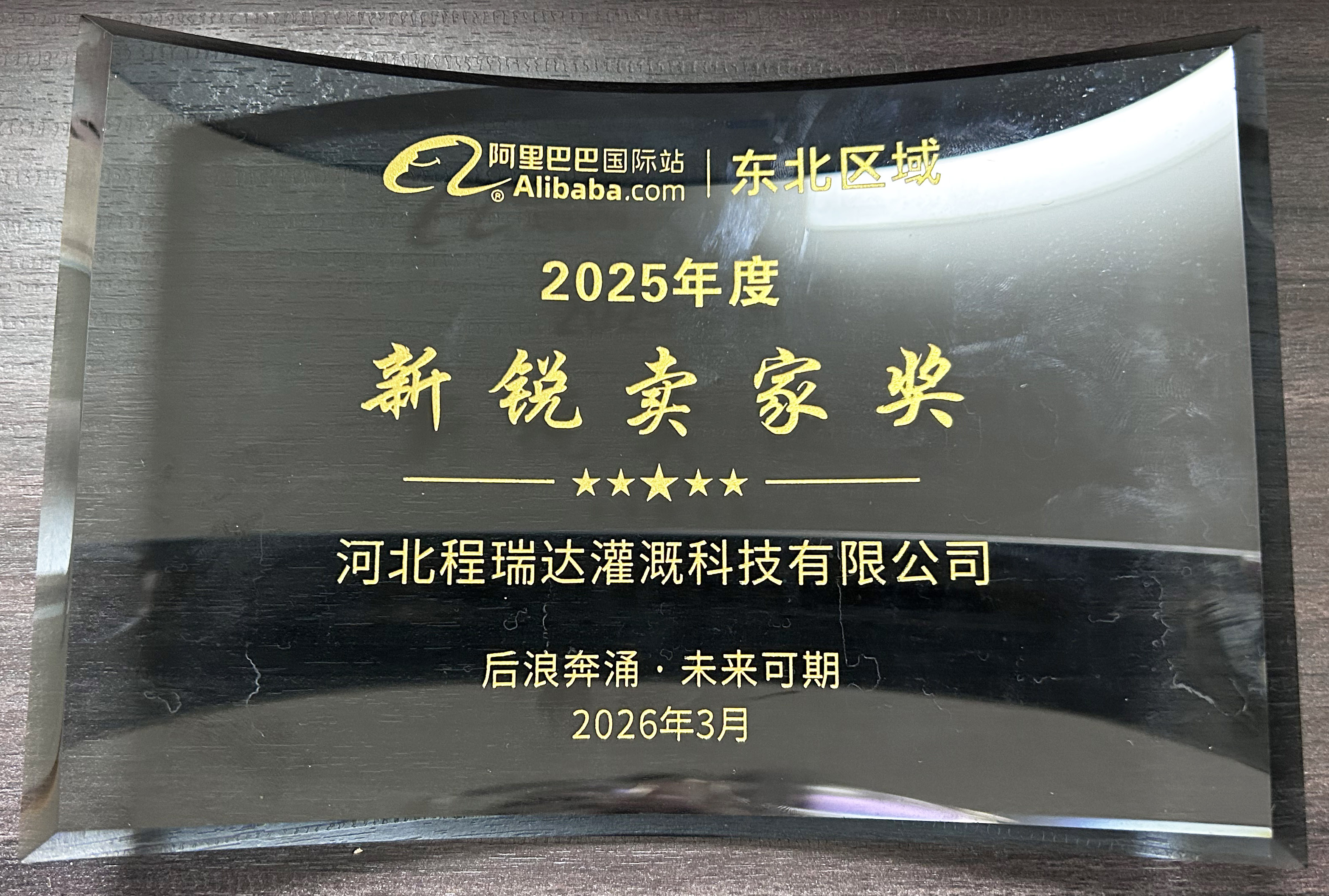 巴彦淖尔程瑞达灌溉 | 荣获阿里国际站新锐卖家奖