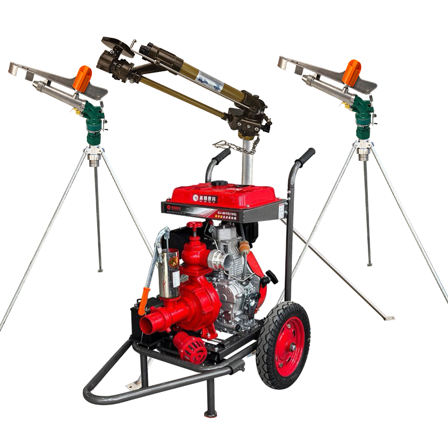 巴彦淖尔一体式灌溉机组 全套喷枪水带配齐 抗旱浇地神器